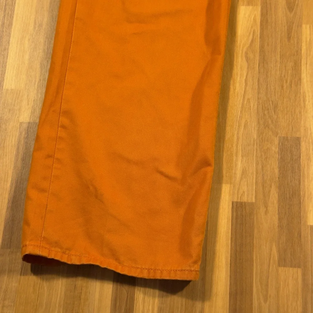 Polo Ralph Lauren Mens Orange Cotton Twill Straight Leg Pants 35x32